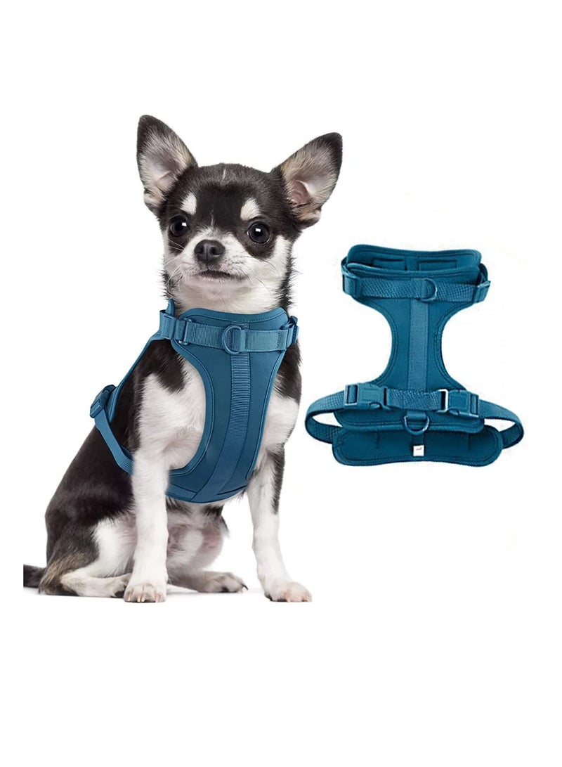 SOLARAE Lightweight Dog Harness Adjustable Durable Breathable Mesh Pet Vest Harness With Soft And Comfortable Cushion, Easy To Clean, For Small Medium Large Dogs S, Navy - Image 1