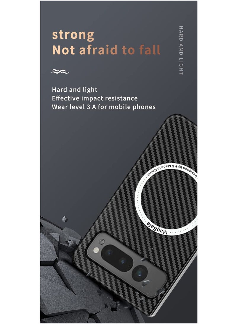 Generic - Slim Magnetic Case for Google Pixel Fold, Aramid Fiber, Shockproof and Scratch-Resistant, Compatible with MagSafe Charging, Lightweight Design - Image 1