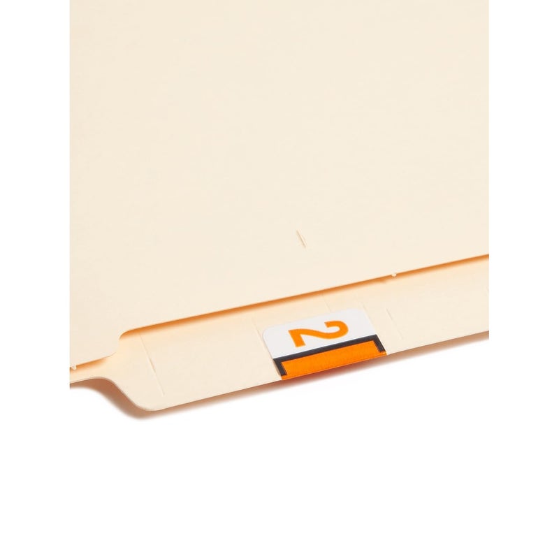 Smead BCCRN Bar-Style Color-Coded Numeric Label, 2, Label Roll, Light Orange, 500 Labels per Roll (67372) - Image 4