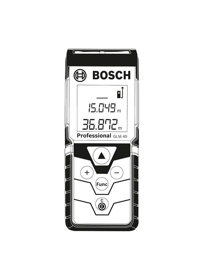 بوش مقياس ليزر رقمي احترافي GLM 40 باللون الأزرق والأسود 10.5 × 4.1 × 2.4 سم JE0 601 072 902 - Image 3
