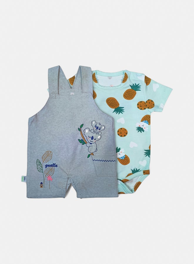 BabyShoora Baby Boy Summer Ss Romper Set - Image 1