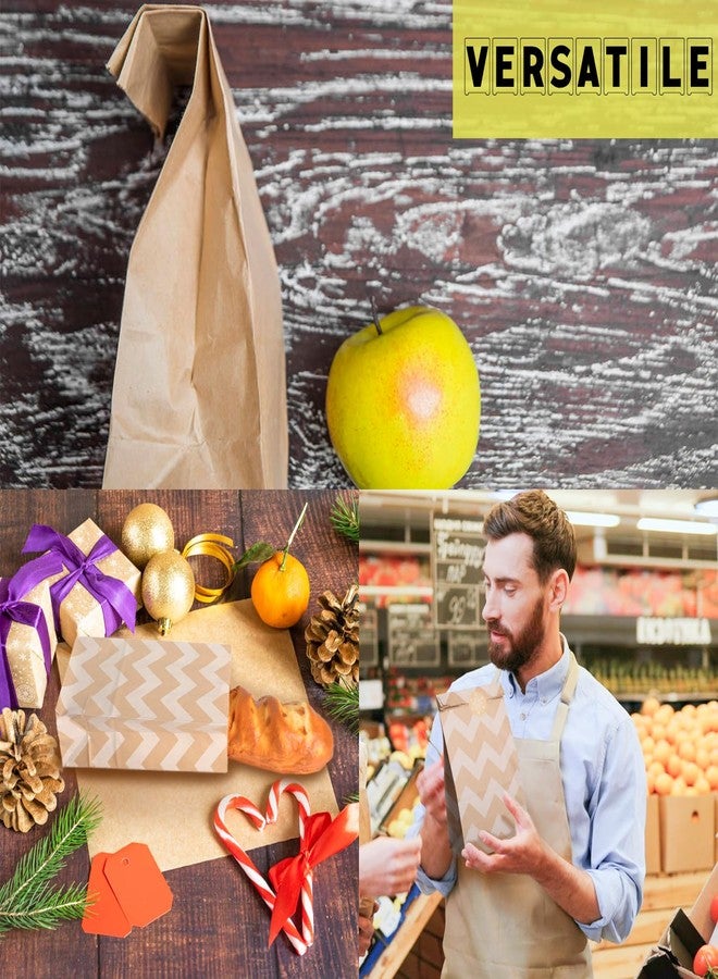Motroce 30PCS Kraft Paper Bags with Stickers, Polka Dot Striped Paper Lunch Bags, Reusable Party Favor Bags Wedding Christmas Celebrations Birthday (5.1 x 9.5 x 3.1inches - Image 5