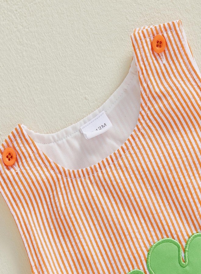Yccutest Infant Baby Girl Easter Bunny Outfit Toddler Easter Dresses Baby Girl Bunny Carrot Clothes Sleeveless A-line Dress (Orange, 3-4 Years) - Image 4