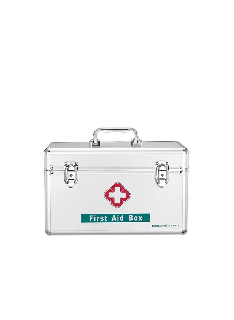 Glosen B0-16-2 Portable Household First Aid Box Aluminum 355X202x220 Silver - Image 3