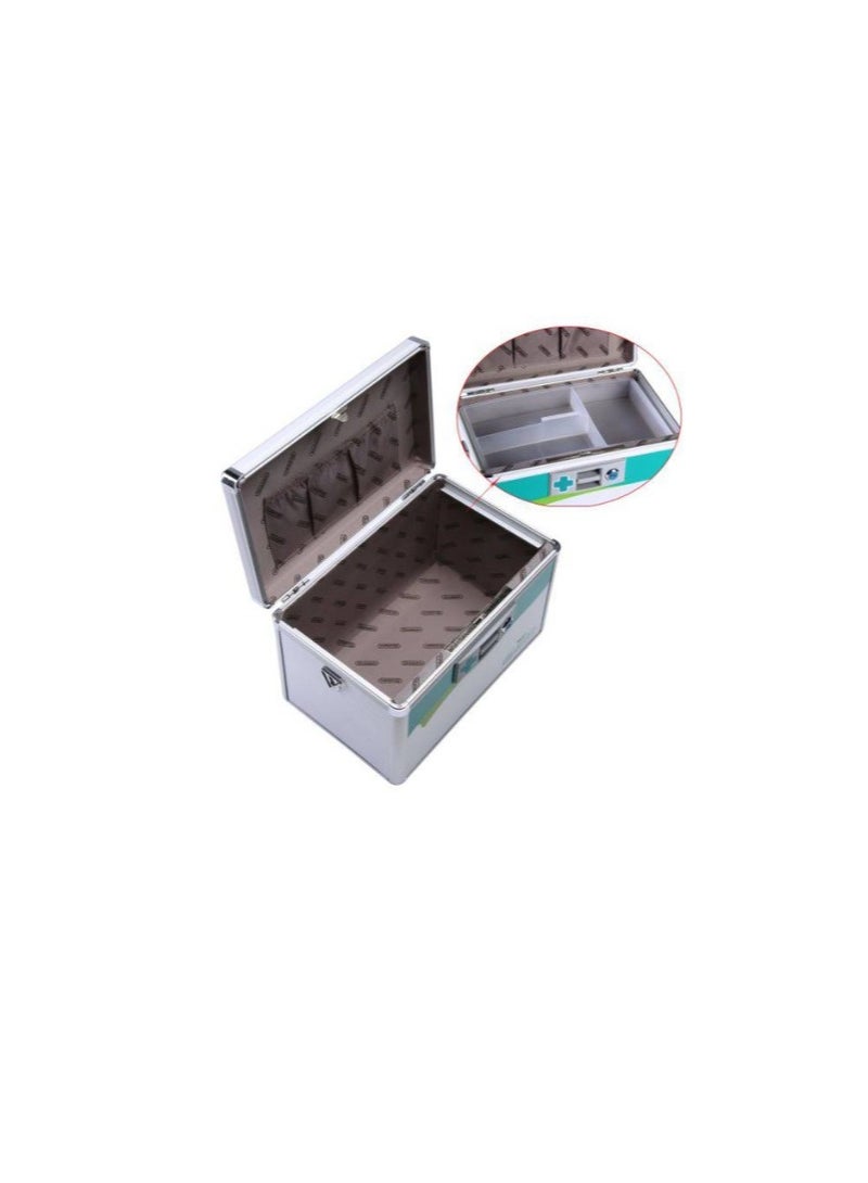 Glosen B0-16-2 Portable Household First Aid Box Aluminum 355X202x220 Silver - Image 4