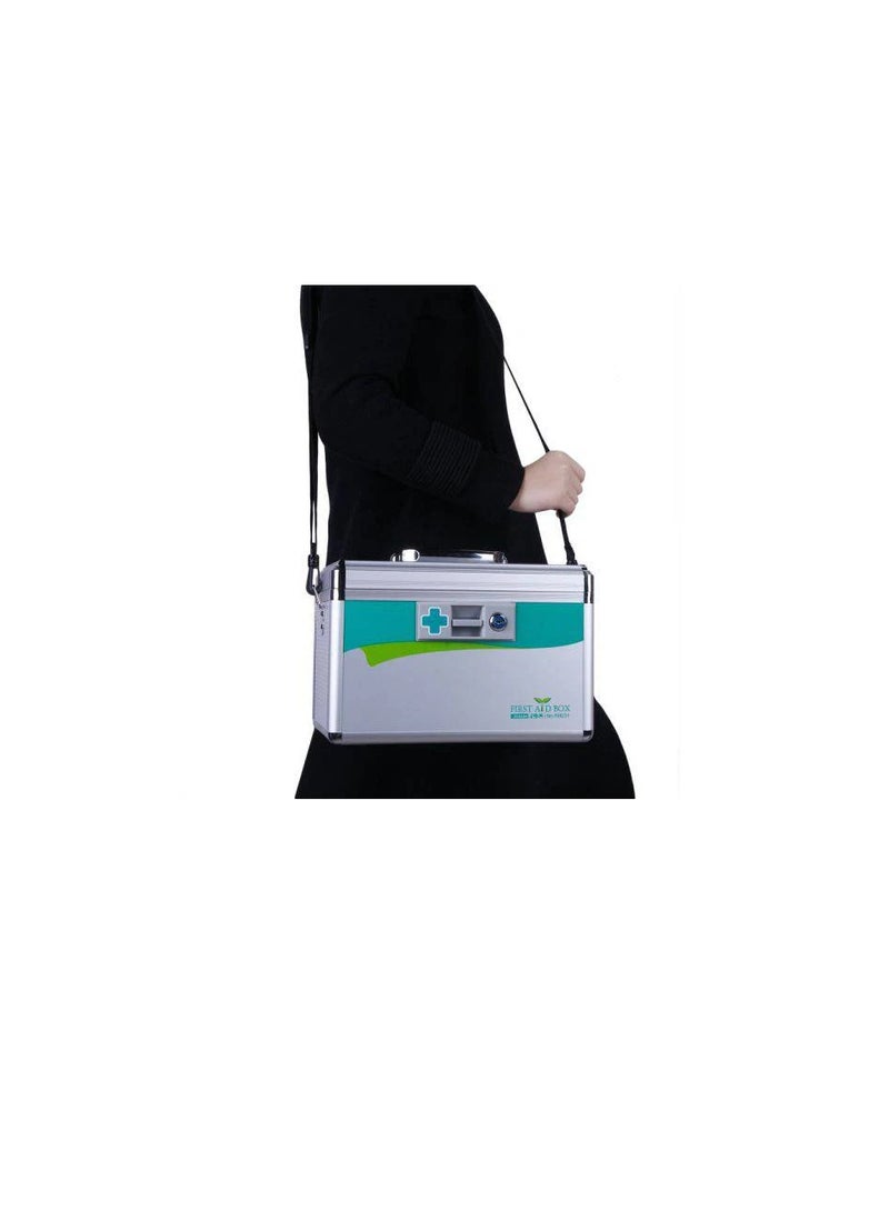 Glosen B0-16-2 Portable Household First Aid Box Aluminum 355X202x220 Silver - Image 5