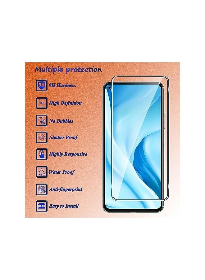 بروماس [عبوة من 3+2] واقي شاشة من الزجاج المقوى متوافق مع 11 Lite 4G/5G والكاميرا، بدون فقاعات، صلابة 9H، مضاد للخدش، واقي شاشة HD لـ 11 Lite 4G/5G - Image 2