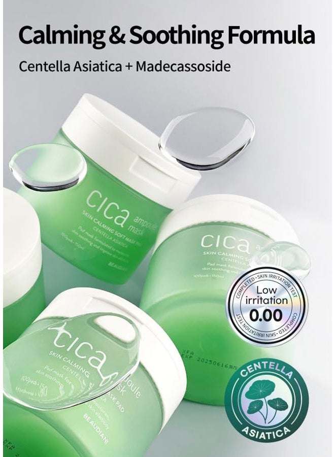 BEAUDIANI Cica Ampoule Mask 100ea, Skin care pad, Korean toner pads, Centella asiatica toner pad, Hydrating toner pad, facial essentials, Quick Calming, Reduce Hot flush, nutrition for irritated skin - Image 4