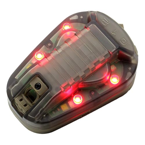 DLXARSOT Tactical Helmet Light Signal Light Military IFF Helmet Light Flashlight Survival Signal Light for Outdoor Sports with LED + IR/Strobe - Image 1