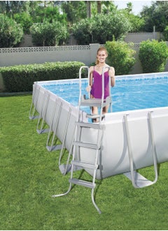 Bestway Bestway Rectangular Pool Set Power Steel 956x488x132cm | Family  Swimming Pool with Ladder | Above Ground Pool | Backyard Pool | Steel Framed Pool | Summer Fun with Friends and Family  - Image 3