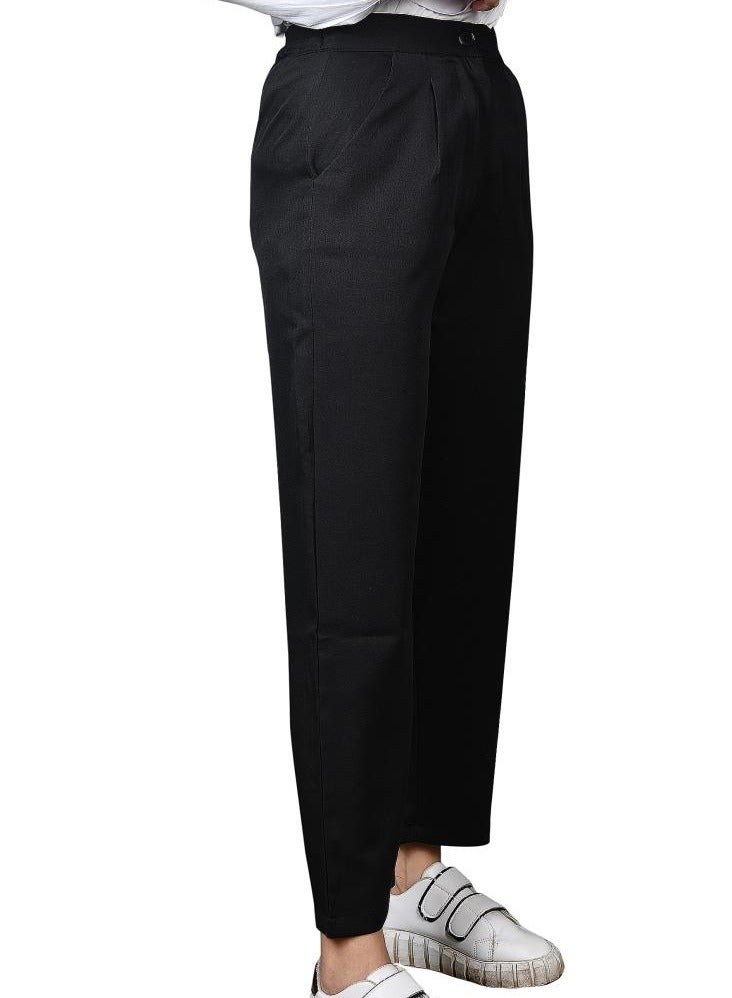 بنطلون كلاسيك حريمى اسود - خامة روزالين - Image 2