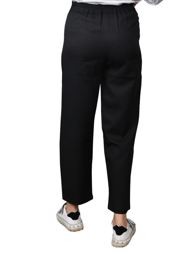 بنطلون كلاسيك حريمى اسود - خامة روزالين - Image 3