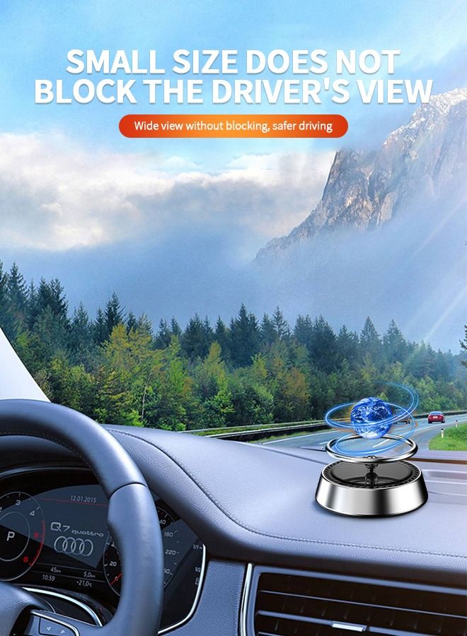 جرويك معطر هواء السيارة بالطاقة الشمسية، ملحقات الديكور الداخلي الدوارة التلقائية، موزع روائح العلاج تزيين الشمسية - Image 5