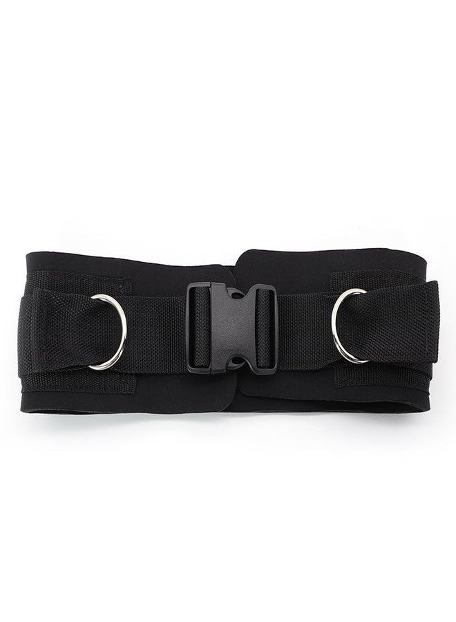LOOEEL Adjustable Waist Belt Soft Neoprene Padded Belt with 2 Movable Rings for Cable Machines Fitness Exercise Speed Agility Resistance Training - Image 1