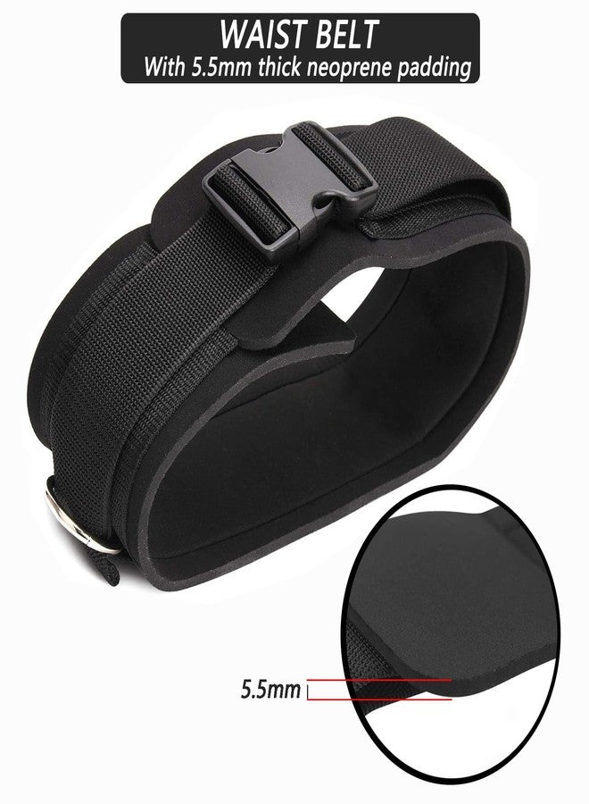 LOOEEL Adjustable Waist Belt Soft Neoprene Padded Belt with 2 Movable Rings for Cable Machines Fitness Exercise Speed Agility Resistance Training - Image 5