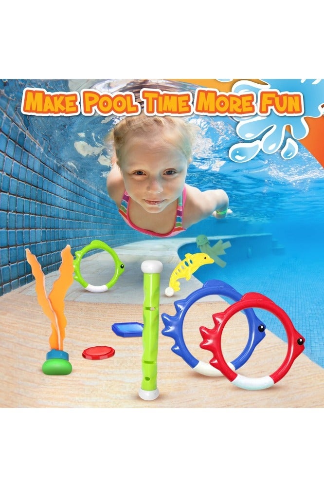 جيجيرو 30 قطعة من ألعاب الغوص، ألعاب حمام السباحة للأطفال من سن 4 إلى 8 سنوات و8 إلى 12 سنة مع حقيبة تخزين شبكية، ألعاب غوص حمام السباحة للأطفال - Image 5