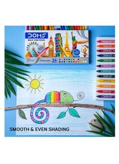 DOMS 24-Piece Extra Long Crayons Multicolour  - Image 3