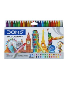DOMS 24-Piece Extra Long Crayons Multicolour  - Image 4