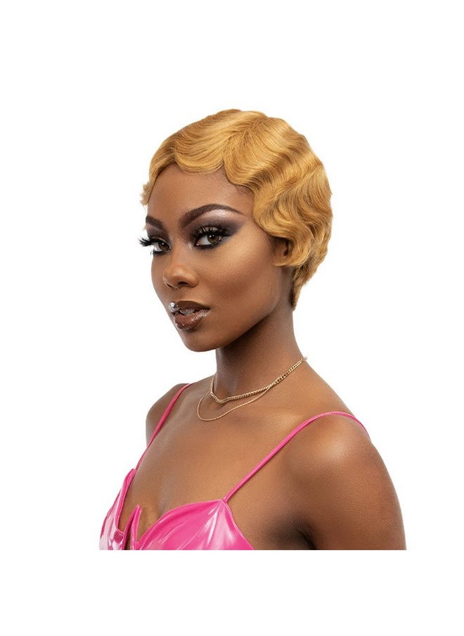 Janet Collection Remy Human Hair Wig Mommy Mod (1B)  - Image 5