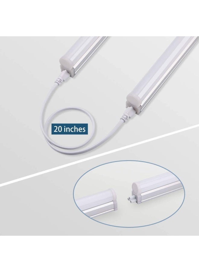 Barrina Pack Of 6 Led T5 Integrated Single Fixture 2Ft 6500K Super Bright White Utility Shop Light Ceiling And Under Cabinet Light Etl Listed Corded Electric With Built In On Off Switch  - Image 4