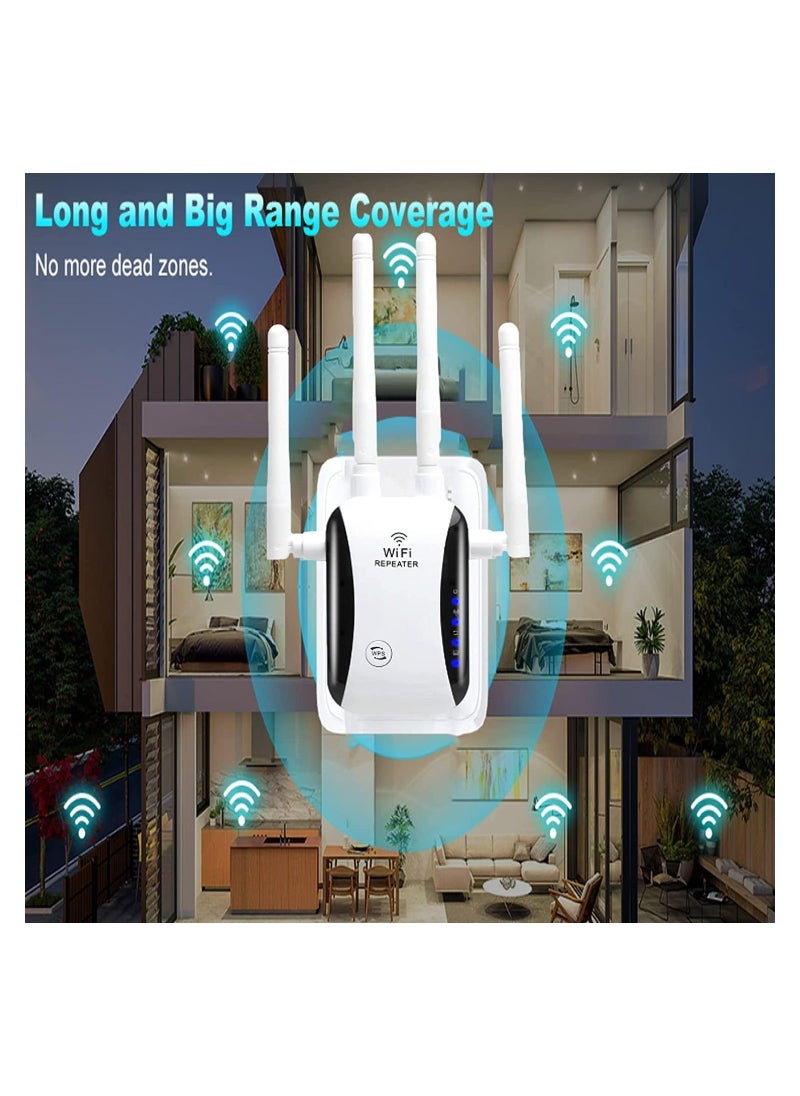 TEAM LUXURY - WiFi Extender, WiFi Signal Booster Up to 4000 Square Feet and 32 Devices, Home WiFi Extender Signal Booster, Remote Amplifier with Ethernet Port, Access Point, Alexa Compatible - Image 1