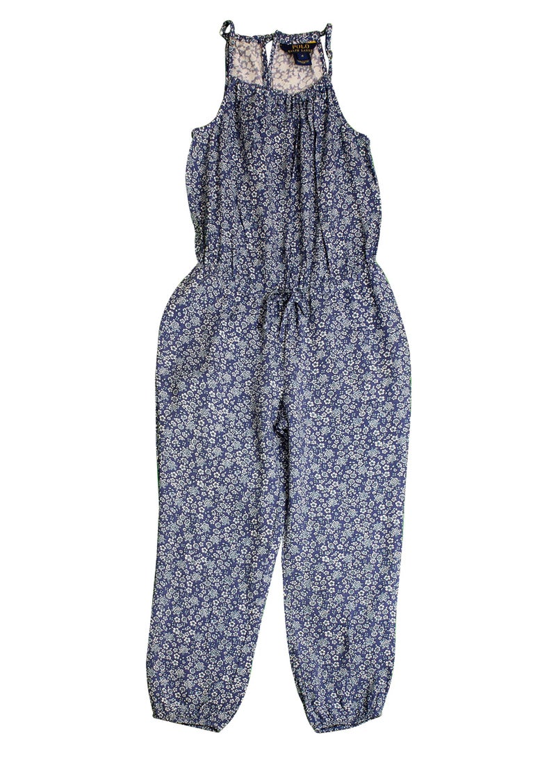 RALPH LAUREN Ralph Lauren Kids Blue Floral jumpsuit - Size 4  - Image 2
