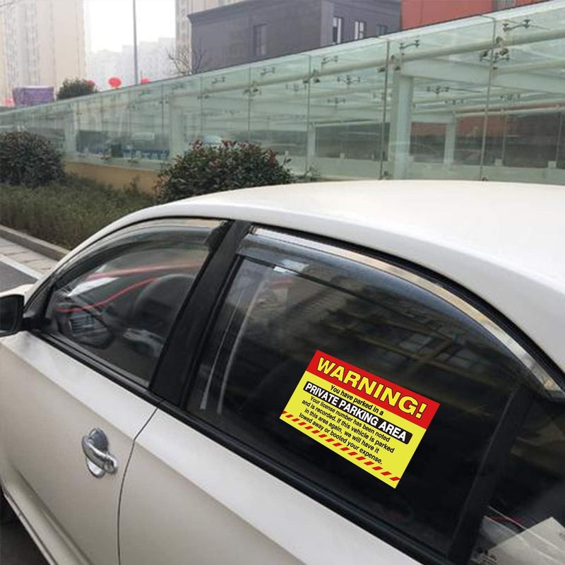 MrMug 50 Private Parking Stickers, You Have Parked in A Private Parking Area, Reserved No Permit Area Violation Warning Notice Vehicle is Illegally Parked - Large Size 6 X 9 inches - Image 4