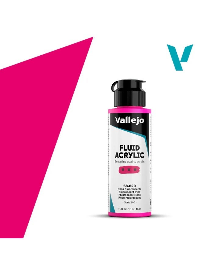 ألوان أكريليك سائلة للفنانين - وردي فلوري 68.620، طلاء أكريليك سائل عالي الصبغة، زجاجة 100 مل
