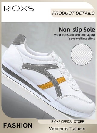Women's Low Top Sneakers, Fashion Men's Sneaker, Retro Running Sneakers for Women and Men, Classic Lace-Up Vintage Athletic Shoes, Unisex Comfort Shoes, Trainers with Cushioned Sole, Lightweight Anti-lisp Walking Shoes, Casual Tennis Shoes Skate Shoes, Trainers for Running, Gym Or Daily Wear, Stylish Footwear(Style 1) - view 3