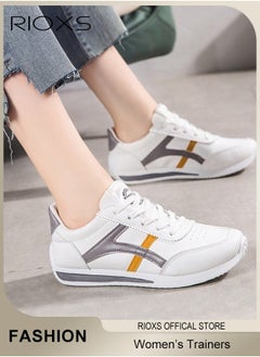 RIOXS Women's Fashion Sneakers, Casual Low Top Sneaker, Lightweight Sports Shoes For Women, Comfortable Breathable Slip-On Shoes, Laides Flat Shoes, Lace-Up Corsair Shoes, Trainers For Waliking Running Or Daily Wear  - Image 4