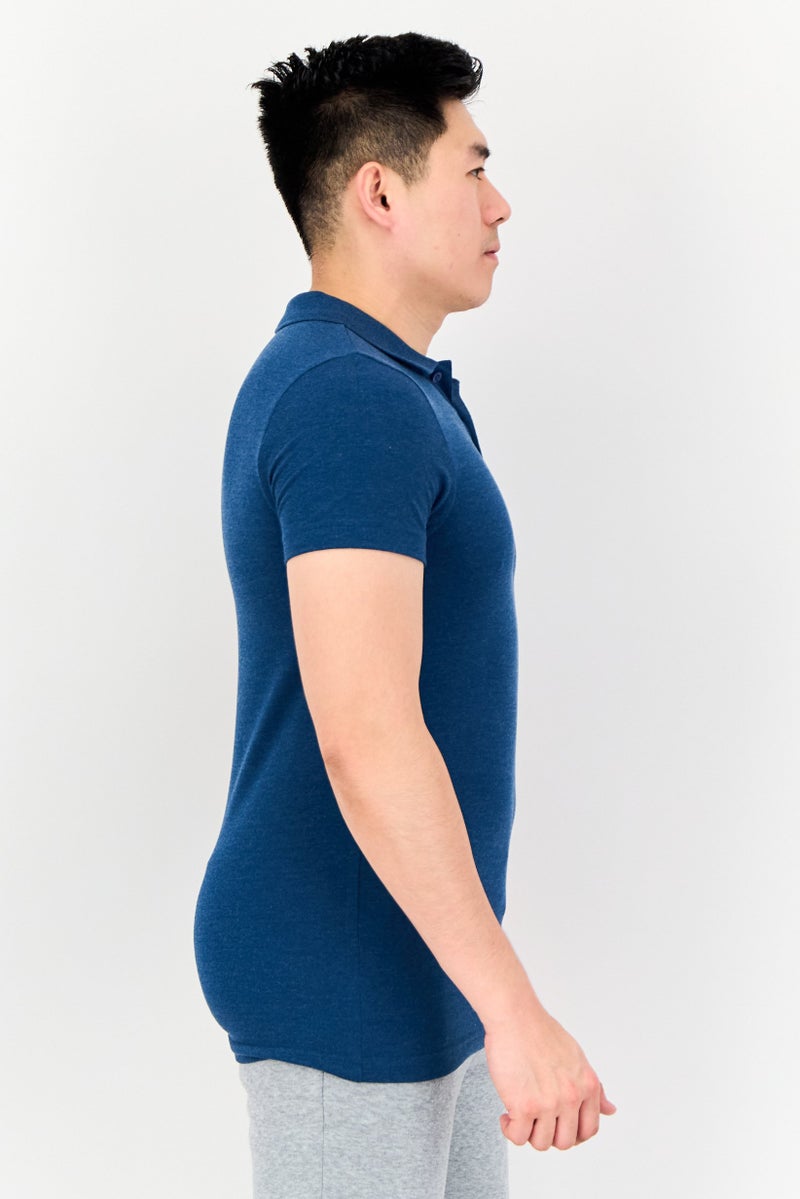 PUMA قميص بولو قصير الأكمام للرجال بتصميم نحيف، أزرق - Image 4