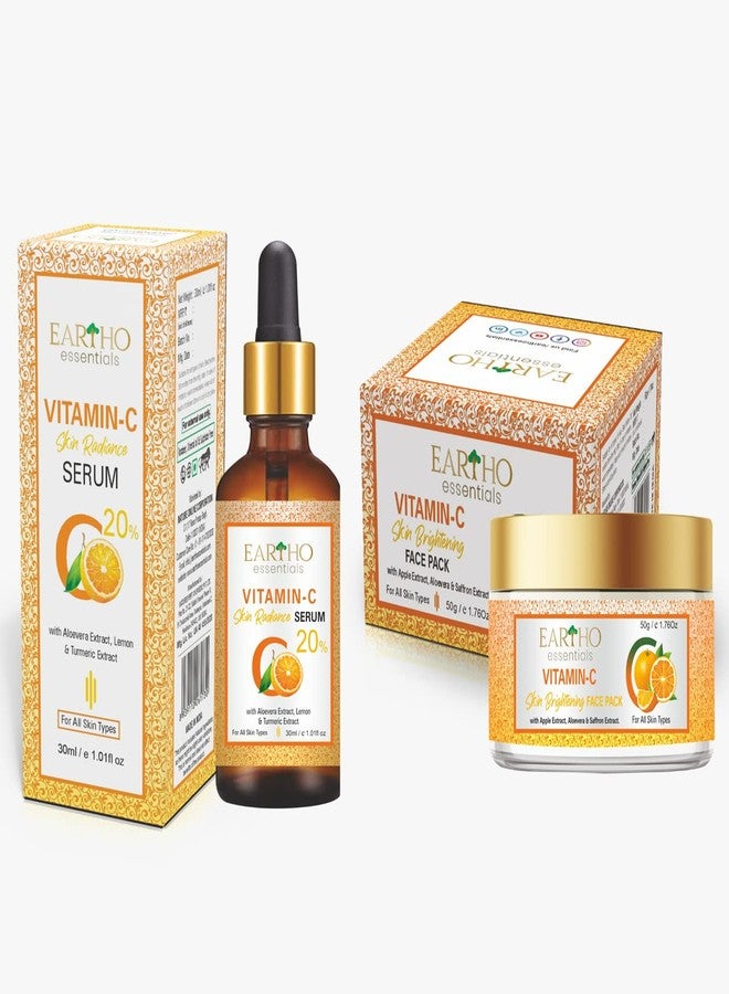 Eartho Essentials 20% Vitamin C Skin Radiance Serum 30ml And 20% Vitamin C Pack 50g - Image 1