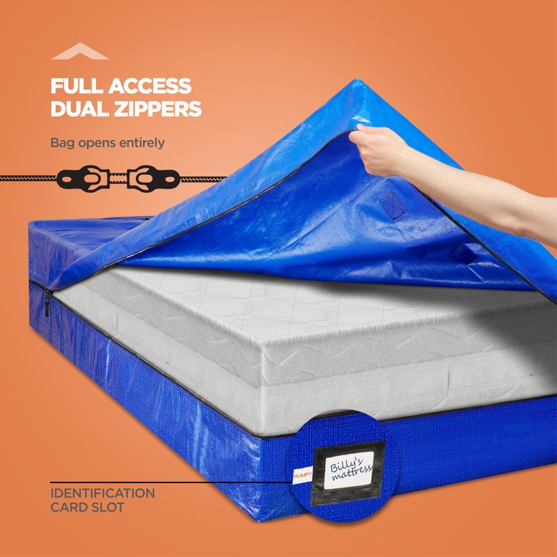 HUMFY Mattress Bags For Moving With 8 Handles â€“ Queen Mattress Moving Bag â€“ Tear-Proof Mattress Storage Cover With Dual Zippers â€“ Reusable Mattress Moving Bags For Transport & Storage Mattress Protector - Image 5