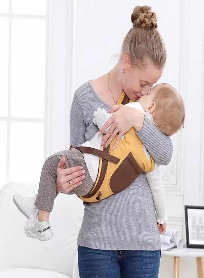 curvear Baby Carrier with Hip Seat and 4 Carry Positions- Ergonomic,Baby Carry with Safety Belt/Sling/Forward/Back Adjustable for Newborns and Older Babies for 3 to 36 Months Baby, Max Weight Up to 15 Kgs - Image 4