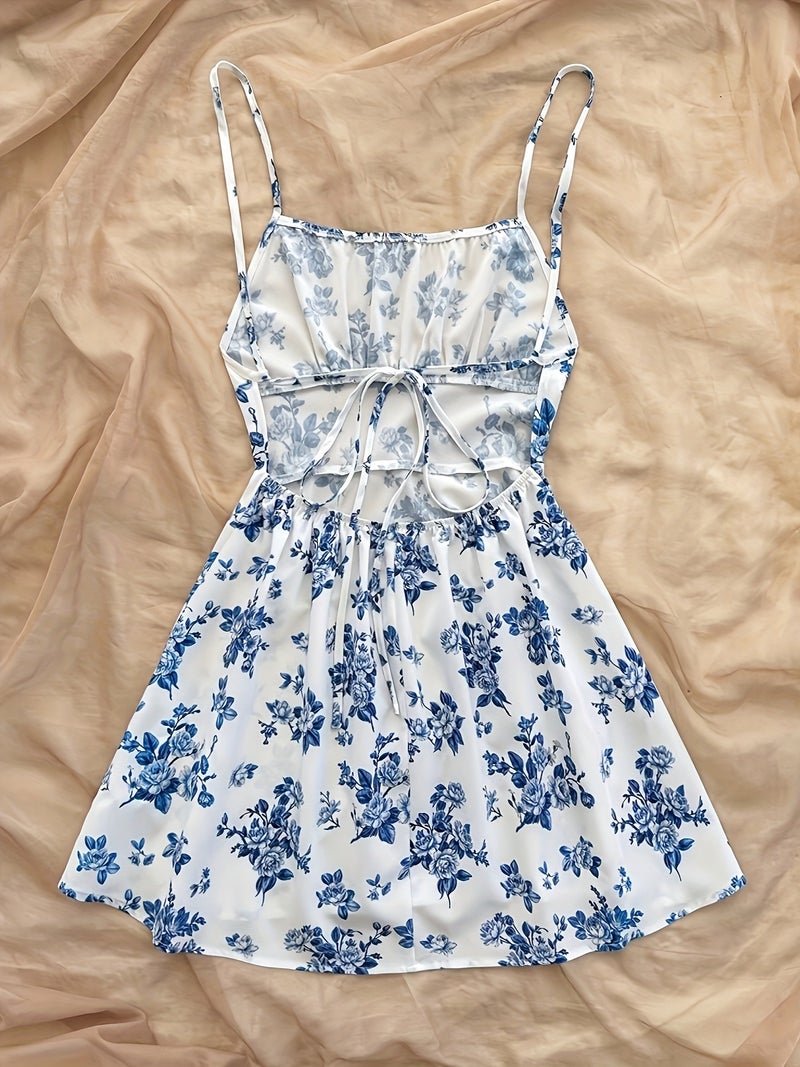 Women's Elegant Vacation Style Backless Dress - Image 3