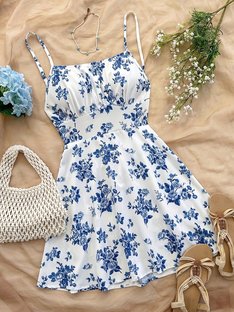 Women's Elegant Vacation Style Backless Dress - Image 2