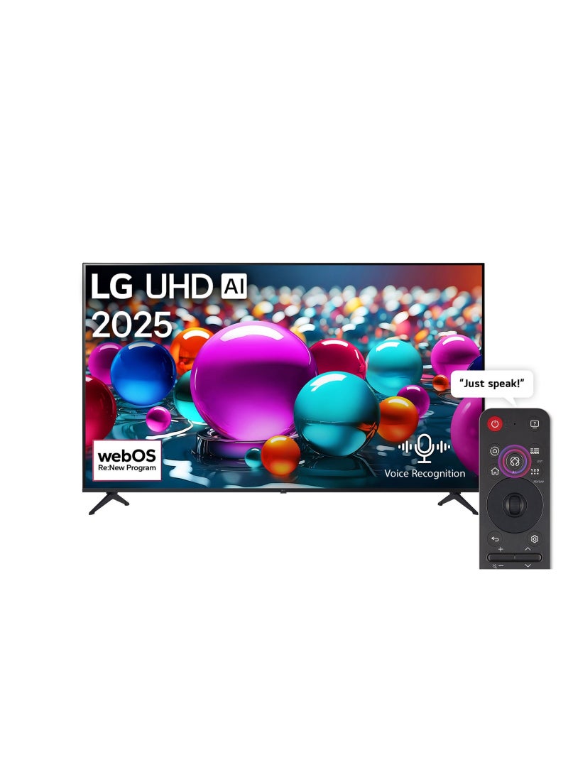 LG 43 inch UHD AI UA85 4K Smart TV AI Magic Remote HDR10 webOS25 2025 43UA85006LA Black - Image 1