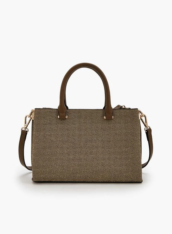 Celeste MULTICOLOUR Jacquard Monogram Tote Bag With Detachable Strap for Women | Best Price UAE