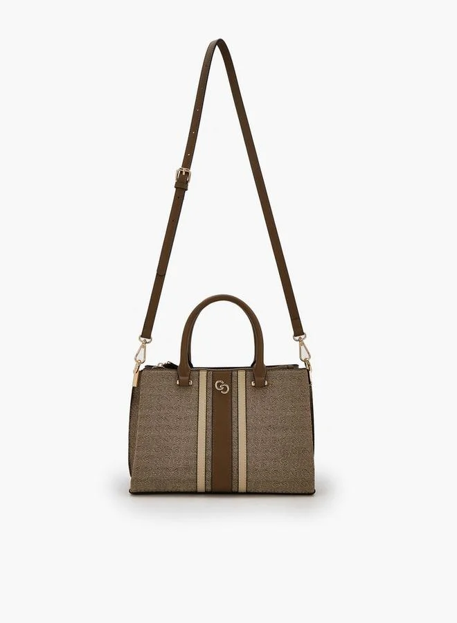 Celeste MULTICOLOUR Jacquard Monogram Tote Bag With Detachable Strap for Women | Best Price UAE