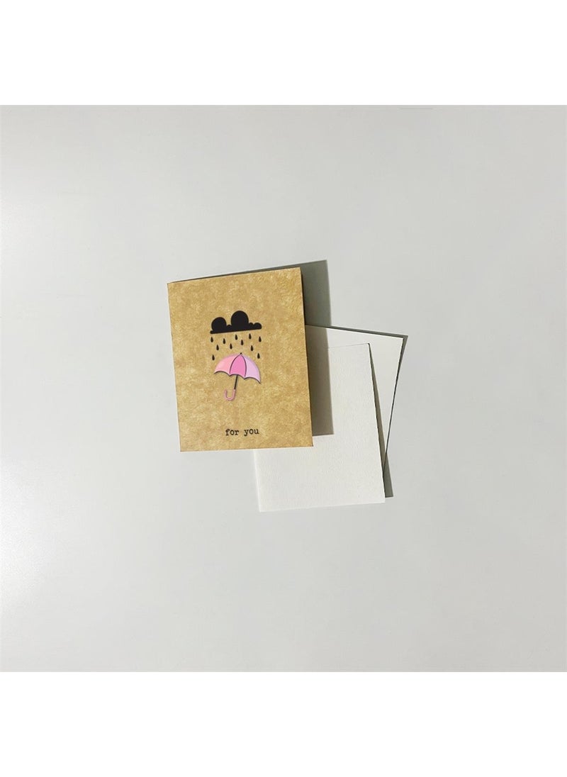 Tabby Design - Umbrella Illustration 3D Greeting / Gift Card - Image 1