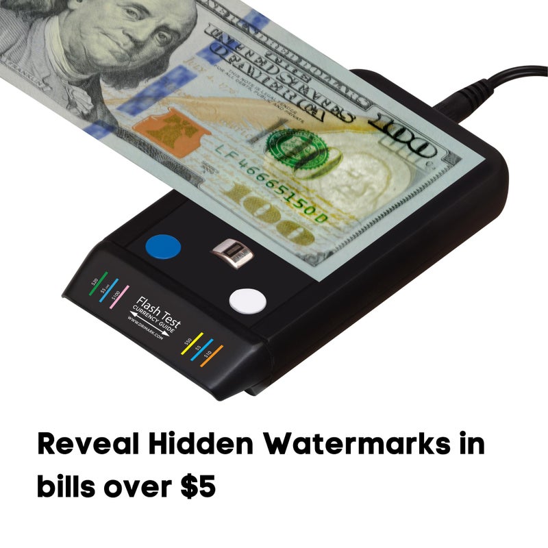 Dri Mark Flash Test Counterfeit Bill Detector, 3 Easy Tests in One Small Device, Watermark, Ink, Security Strip, Fast and Accurate Money Checker, Fake Currency Detection Machine, Maintenance Free - Image 3