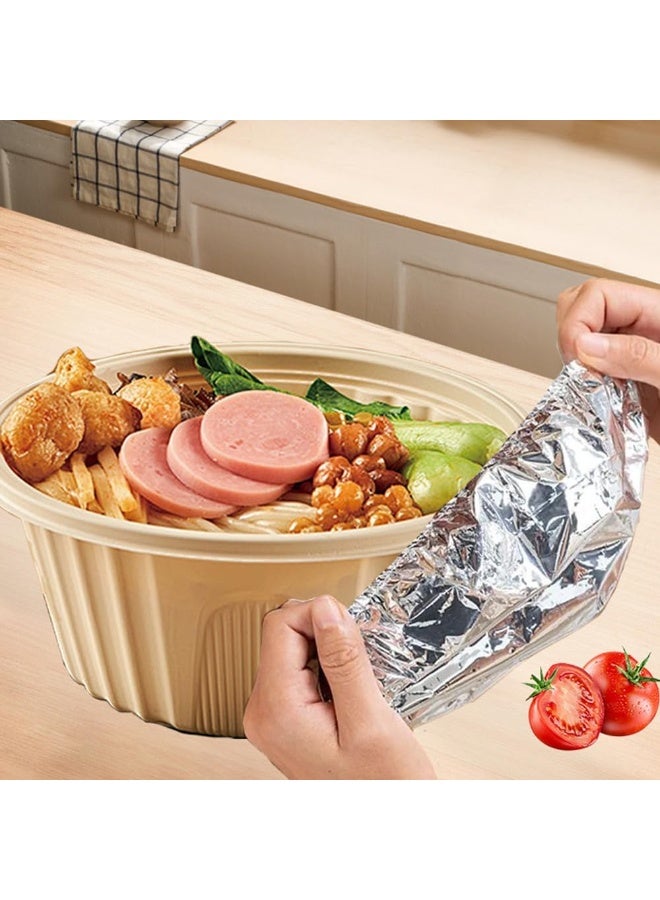 Silver Thermal Dish Covers - Stretchable Reusable Food Lids (10-Pack) Up To 25cm - Kitchen Food Warmth & Freshness - Image 3