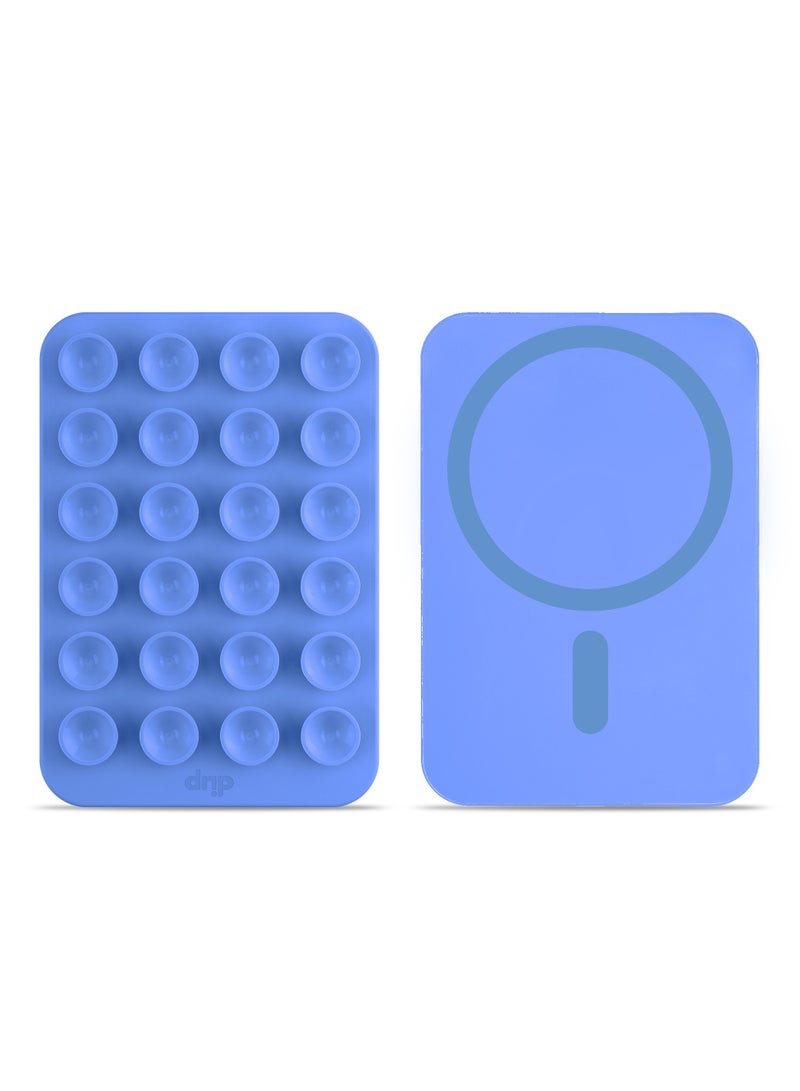 DRIP Magnetic Silicone Drip Surface Adhesive Stand for Mobile Phone-Blue - Image 1