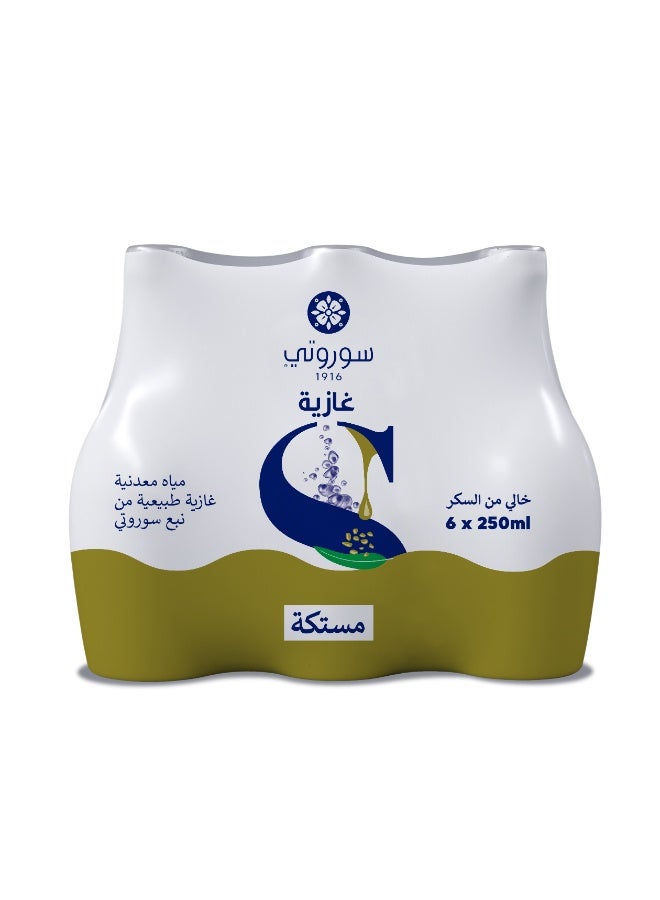 souroti مياه سوروطي الفوارة مع الماستيك 250 مل × 6 - Image 1