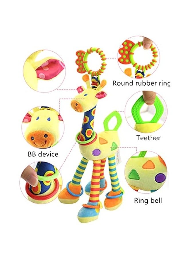 DURKU Baby Car Seat Toy - Giraffe Stroller Hanging Toy for Newborn Boys and Girls, 0-12 Months - Crinkly and Fun!  - Image 4