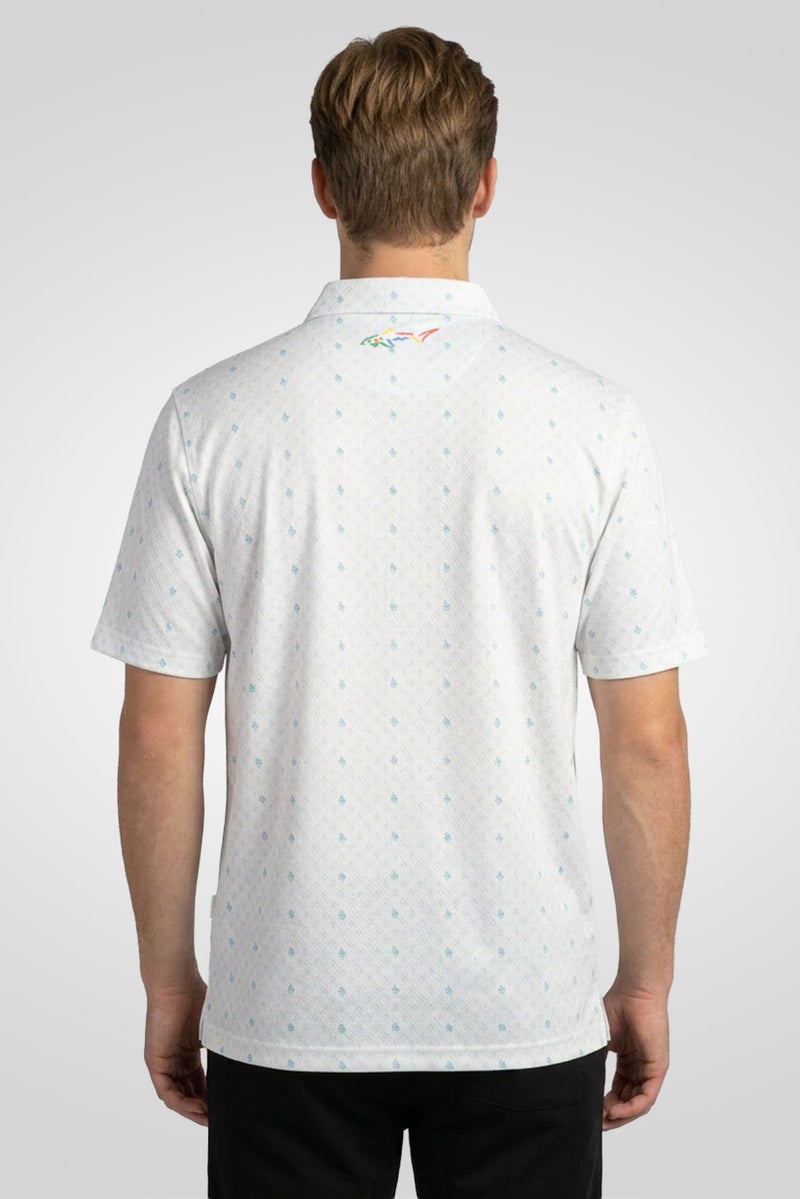 Greg Norman Men Sportswear Fit Short Sleeve Outdoor Polo Shirt, White - Image 4
