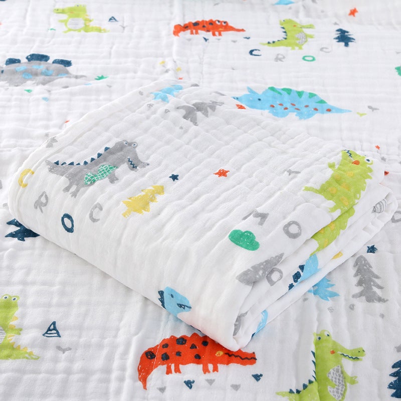 4-Layer Cotton Baby Bath Towel - High-Density Gauze Blanket for Newborns