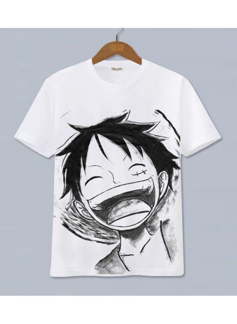 KUYING One Piece Print Casual Loose Short Sleeved Shirt  - Image 1