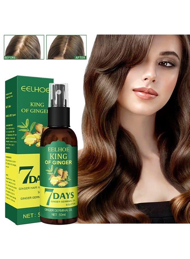 EELHOE King Of Ginger-7Days Ginger Hair Nutrient Solution Ginger Germinal Oil,Ginger Essential Oil Stop Hair Loss Hair, Thinning Treatment Hair Growth Oil For Women & Men 50ml - Image 1