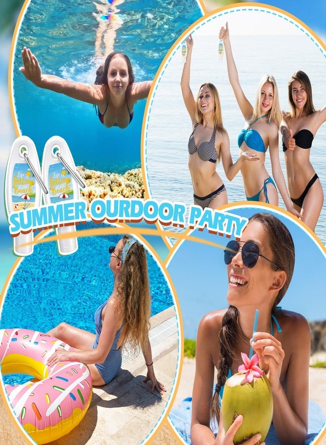 Leelosp 30 Pcs Mini Sunscreen with Carabiner Bulk Travel Size 1 Fl. oz. Spf 30 Water Resistant Mini Sunblock Lotion with Clip Summer Beach Gift for Wedding Bridal Shower Party Favor(Beach) - Image 4
